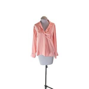 J. Crew Size S Silk Pink Blouse Pullover
